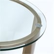 Houston Round Chairside Table - Brushed Gold
