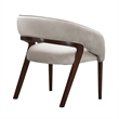 Houston Velvet Vanity Chair - Porcini/Walnut