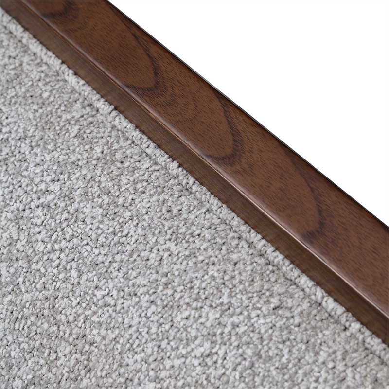 Houston Boucle Sofa - Pebble/Walnut