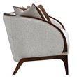 Houston Boucle Sofa - Pebble/Walnut