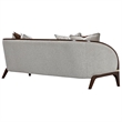 Houston Boucle Sofa - Pebble/Walnut