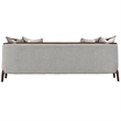 Houston Boucle Sofa - Pebble/Walnut
