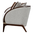 Houston Boucle Sofa - Pebble/Walnut