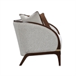 Houston Boucle Loveseat - Pebble/Walnut