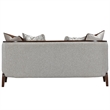 Houston Boucle Loveseat - Pebble/Walnut