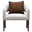 Houston Boucle Accent Chair - Pebble/Walnut