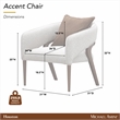 Houston Boucle Accent Chair - Pebble/Walnut
