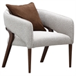 Houston Boucle Accent Chair - Pebble/Walnut