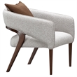 Houston Boucle Accent Chair - Pebble/Walnut