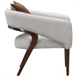 Houston Boucle Accent Chair - Pebble/Walnut