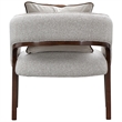 Houston Boucle Accent Chair - Pebble/Walnut