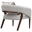 Houston Boucle Accent Chair - Pebble/Walnut