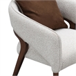 Houston Boucle Accent Chair - Pebble/Walnut