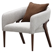 Houston Boucle Accent Chair - Pebble/Walnut