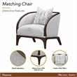 Houston Boucle Matching Accent Chair - Pebble/Walnut