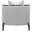 Houston Boucle Matching Accent Chair - Pebble/Walnut