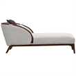 Houston Boucle Chaise - Pebble/Walnut