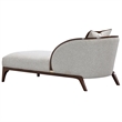 Houston Boucle Chaise - Pebble/Walnut