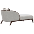 Houston Boucle Chaise - Pebble/Walnut