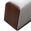 Houston Velvet Accent Bench - Porcini/Walnut