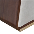 Houston Velvet Accent Bench - Porcini/Walnut
