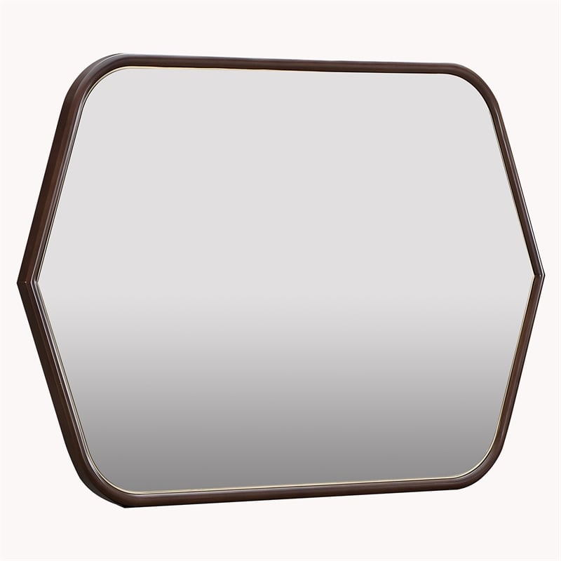 Houston Wall Mirror - Walnut