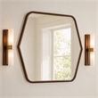 Houston Wall Mirror - Walnut