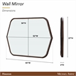 Houston Wall Mirror - Walnut
