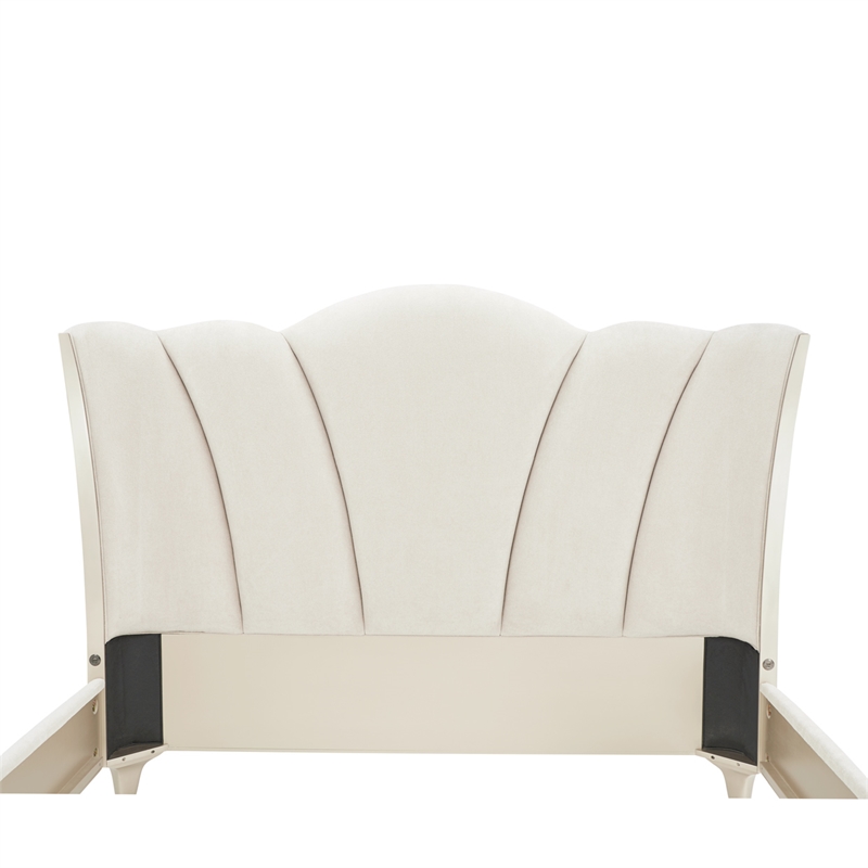 La Marisia King Chenille Bed - Tranquil/Champagne Gold