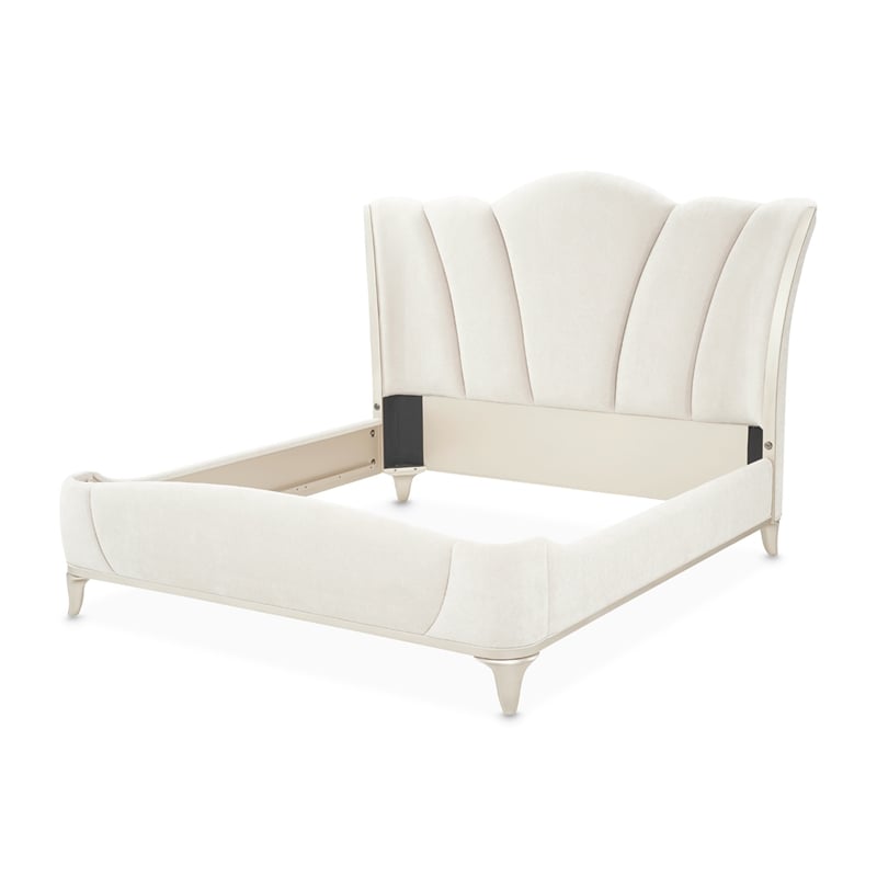 La Marisia Queen Chenille Bed - Tranquil/Champagne Gold