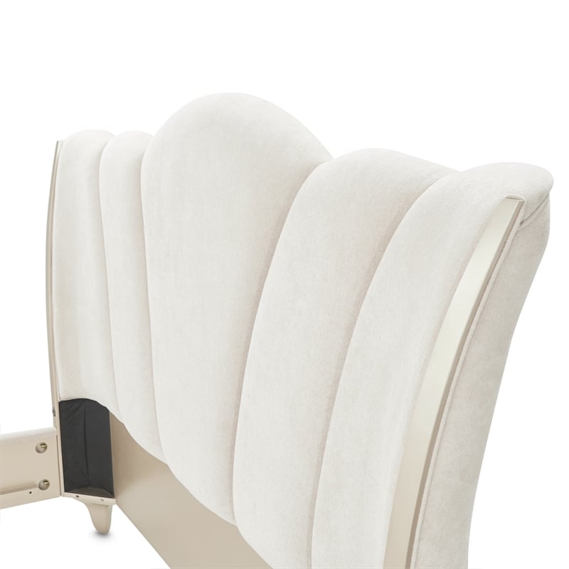 La Marisia Queen Chenille Bed - Tranquil/Champagne Gold
