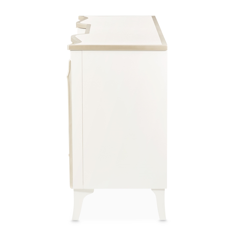 La Marisia Dresser with Mirror - Creamy Pearl