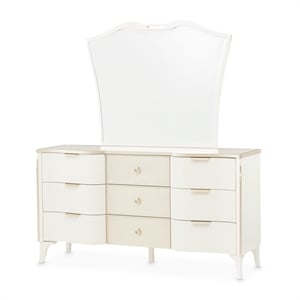 La Marisia Dresser with Mirror - Creamy Pearl