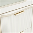 La Marisia Display Cabinet with LED Lighting - Creamy Pearl