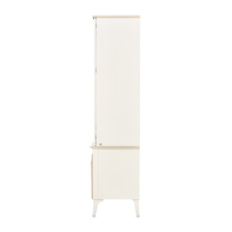 La Marisia Display Cabinet with LED Lighting - Creamy Pearl