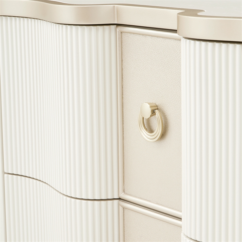 La Marisia Nightstand - Creamy Pearl