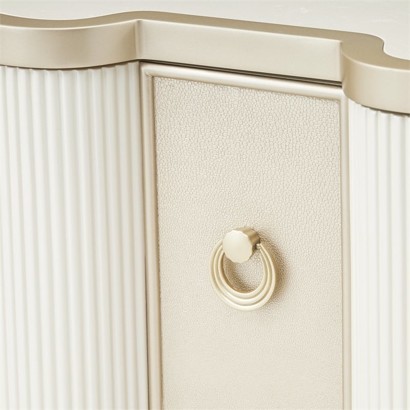 La Marisia Nightstand - Creamy Pearl