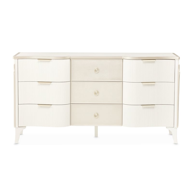 La Marisia 9-Drawer Dresser - Creamy Pearl