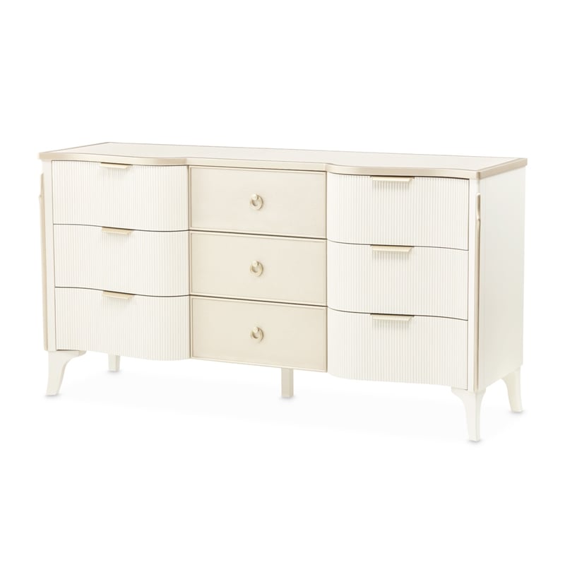 La Marisia 9-Drawer Dresser - Creamy Pearl