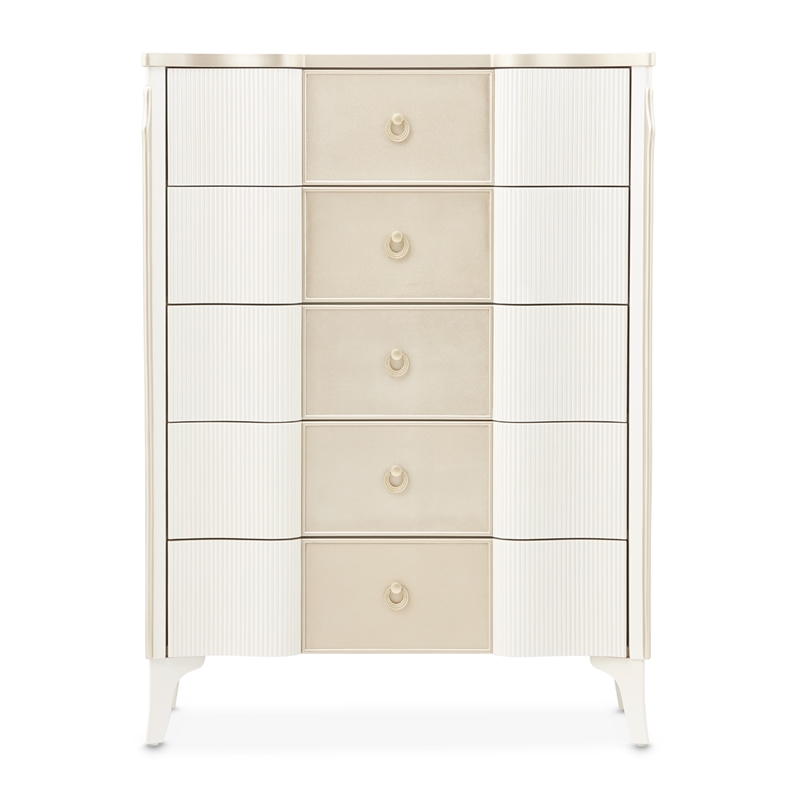 La Marisia 5-Drawer Chest - Creamy Pearl