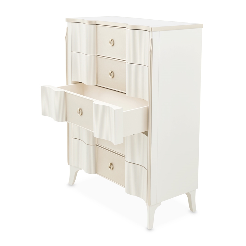 La Marisia 5-Drawer Chest - Creamy Pearl