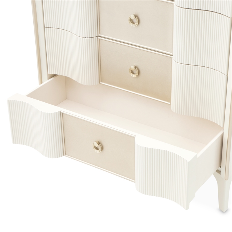 La Marisia 5-Drawer Chest - Creamy Pearl