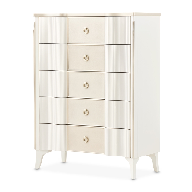 La Marisia 5-Drawer Chest - Creamy Pearl