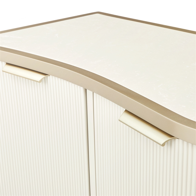 La Marisia Media Cabinet - Creamy Pearl