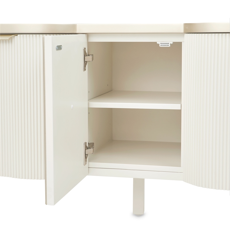 La Marisia Media Cabinet - Creamy Pearl