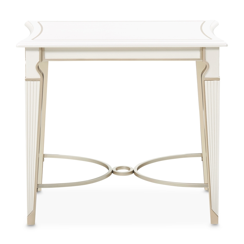 La Marisia End Table - Creamy Pearl