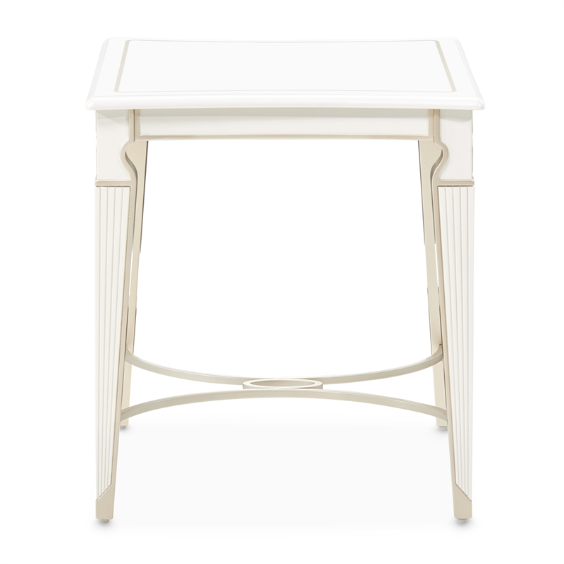 La Marisia End Table - Creamy Pearl