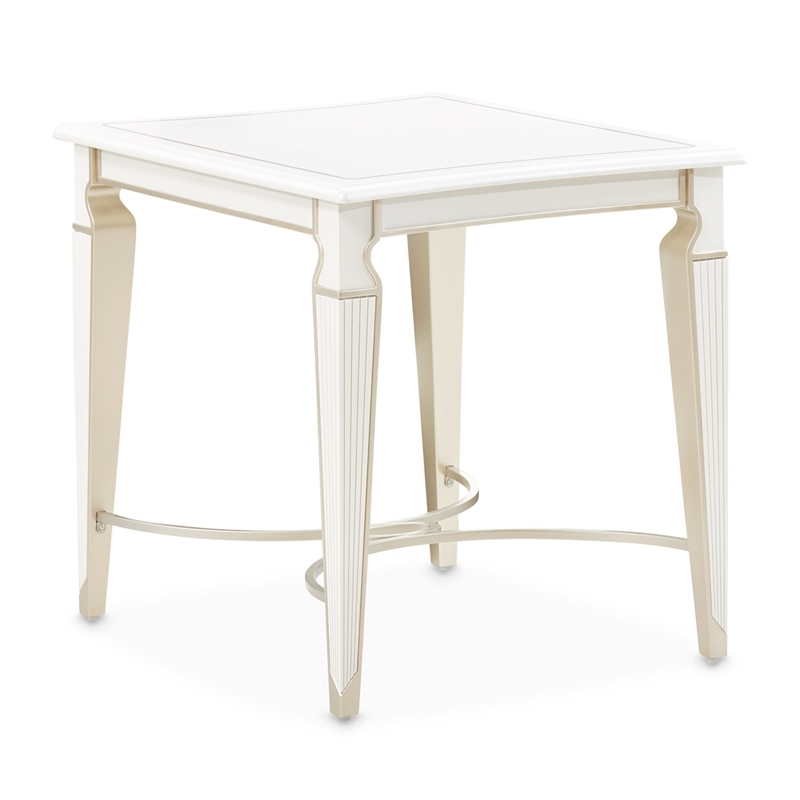 La Marisia End Table - Creamy Pearl