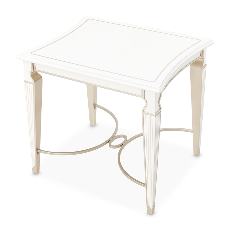 La Marisia End Table - Creamy Pearl