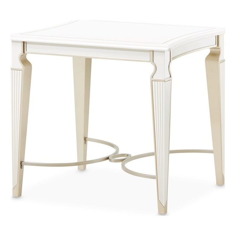 La Marisia End Table - Creamy Pearl